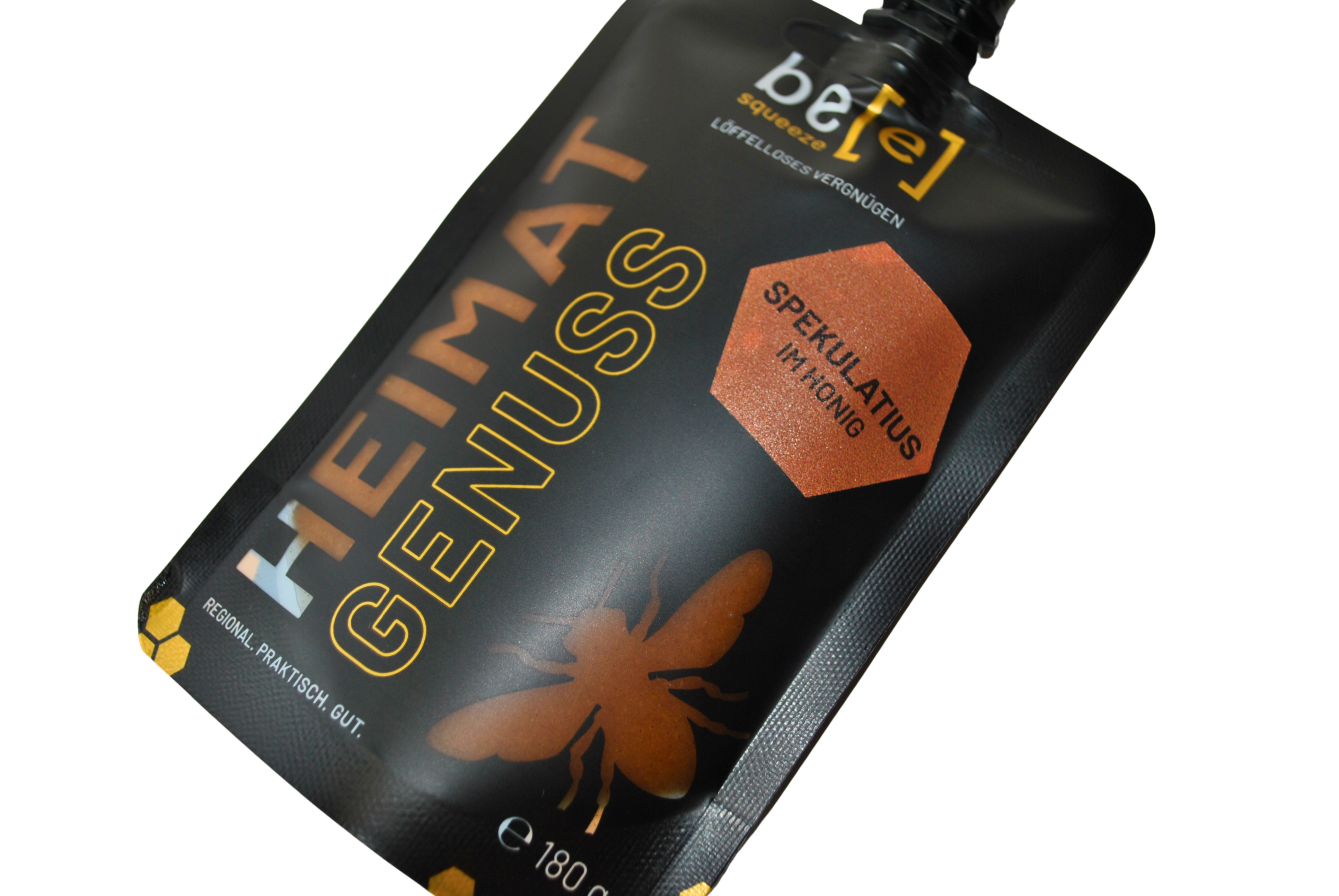 Spekulatius im Honig beesqueeze regionaler Honig direkt vom Imker Imkerhonig Honigmischung Weihnachtshonig Weihnachtsedtion im praktischen Quetschbeutel